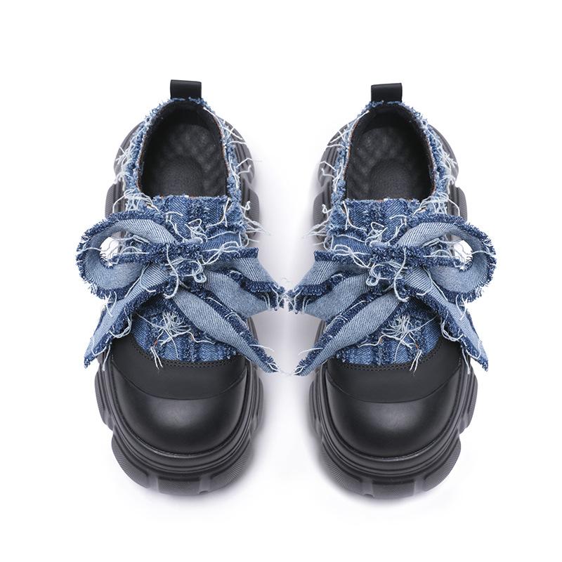 Fashion 2025 New Women's Ankle Boots Fashion Cowboy Knight Boot Punk Gothic Classic Denim Canvas Shoes Short Goth Platform Shoes