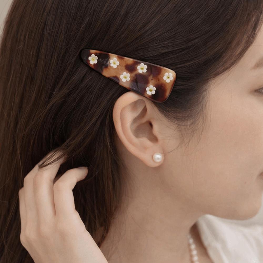 Bunte süße Haarspangen Vintage niedlicher Entenschnabelclip Mode Blume Haarspange Mädchen