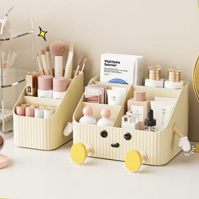 Cosmetics Storage Box, Dormitory Vanity Table, Desktop, Skincare Products, Lipstick Organizer, Large Capacity Compartmentalized Shelf