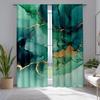 Green Jade Marble Print Pattern Curtains Polyester Fabric Suitable Bedroom Living Room Decoration Curtain Made Of Washable Great Ready