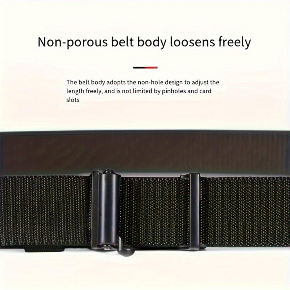 Men's Fashion Canvas Belt Automatic Buckle - Suitable for Outdoors with Jeans, Wear Resistant Waterproof Sports Belt, Black