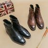 New Luxury Designer Brand Mens Genuine Leather Dress Office Man Shoes for Men Fashion Chelsea Casual Winter Ankle Boots Footwear