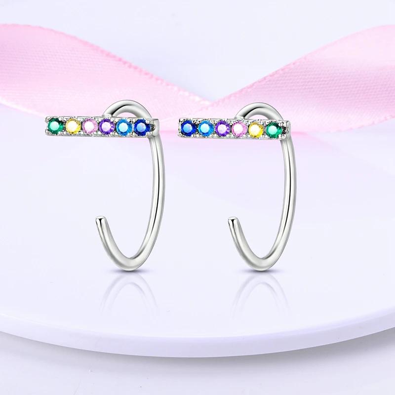copper Hoop Infinite Love Heart Shape Zircon Sun Earring Colorful Snake Bone Geometric Lines Do It Yourself Jewellery for Women