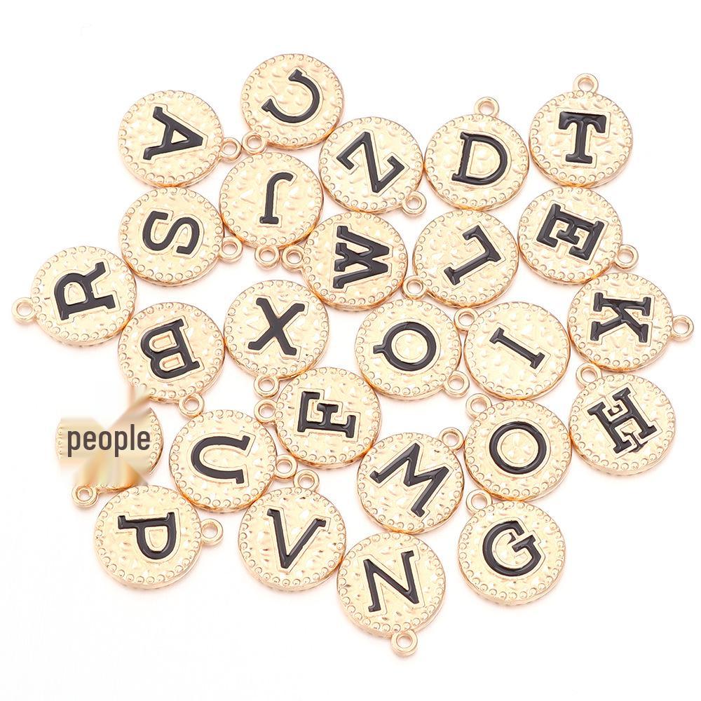 

Сплав Двусторонняя Подвеска в форме Персикового Сердца с Буквой, A-Z. 26 pcs/set