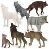 Wildtier Wolf PVC Modellset mit statischem Design für pädagogisches Kinderspiel
