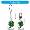 Grünes vierblättriges Kleeblatt Handy-Anhänger-Riemen Auto-Schlüsselanhänger Anhänger Mode-Taschen-Dekoration Lanyard Geldbörsen-Zubehör
