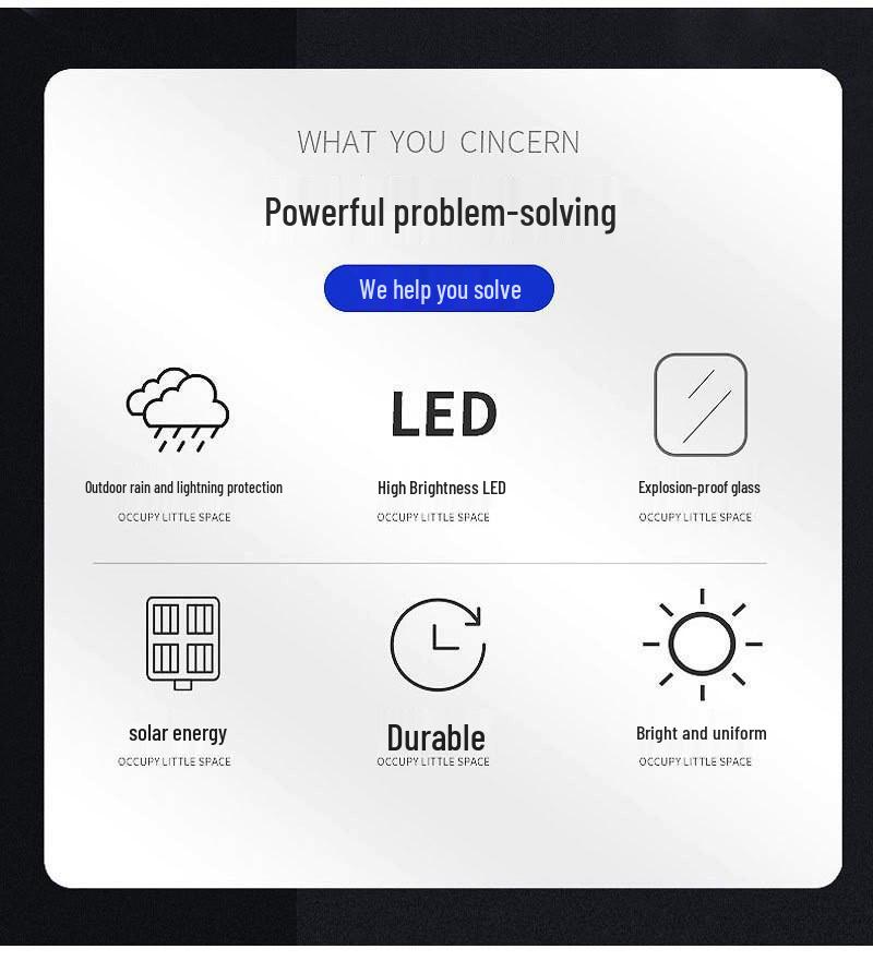 HuiXiang Solar Floodlight: Three-Sided Waterproof Outdoor Lamp with Remote Control