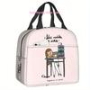 Enfermera En Apuros Doctor Nurse Medical Lunch Bag Waterproof Cooler Thermal Insulated Bento Box for Women Kids Food Tote Bags