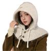 Scarf one-piece hat women's autumn and winter new balaclava wool hat warm scarf integrated knitted hat