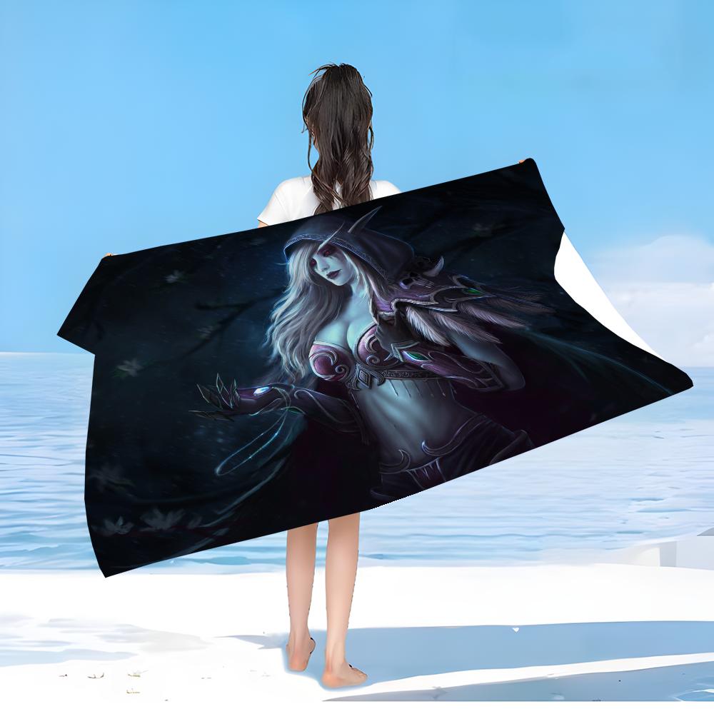 Game World of Warcraft Printed Beach Towels Shower Towel Sauna Travel Spa Microfiber Quick Dry Gym Accessories Cute Room Decor
