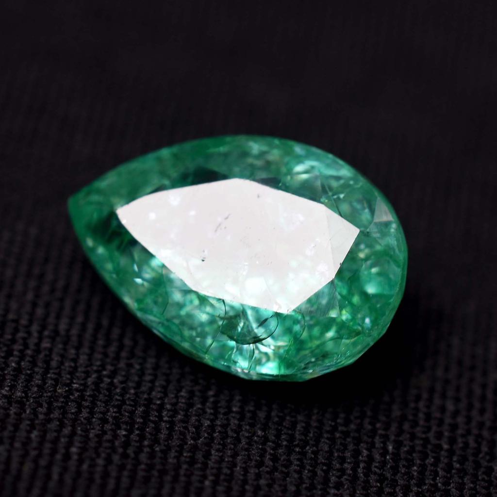 CERTIFIED Natural Most Expensive 5.00 Ct Loose Green Emerald Pear Cut Gemstone