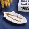 Nordic Ceramic Jewelry Dish - Square, Heart, Hexagon, Feather Shapes, Customizable Logo
