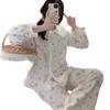 Autumn and winter velvet pajamas women's island velvet cute suit doll collar girl style cartoon student furry loungewear