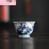 90ml Αντικέ Μπλε και Λευκό Φλιτζάνι Τσαγιού Μελάνι Λουλούδι και Πουλί Κύπελλο Μάστερ Διαλογισμού Κύπελλο Δοκιμής Κύπελλο Επισκέπτη Προσωπικό Μπολ Τσαγιού Σετ Τσαγιού Κουνγκ Φου