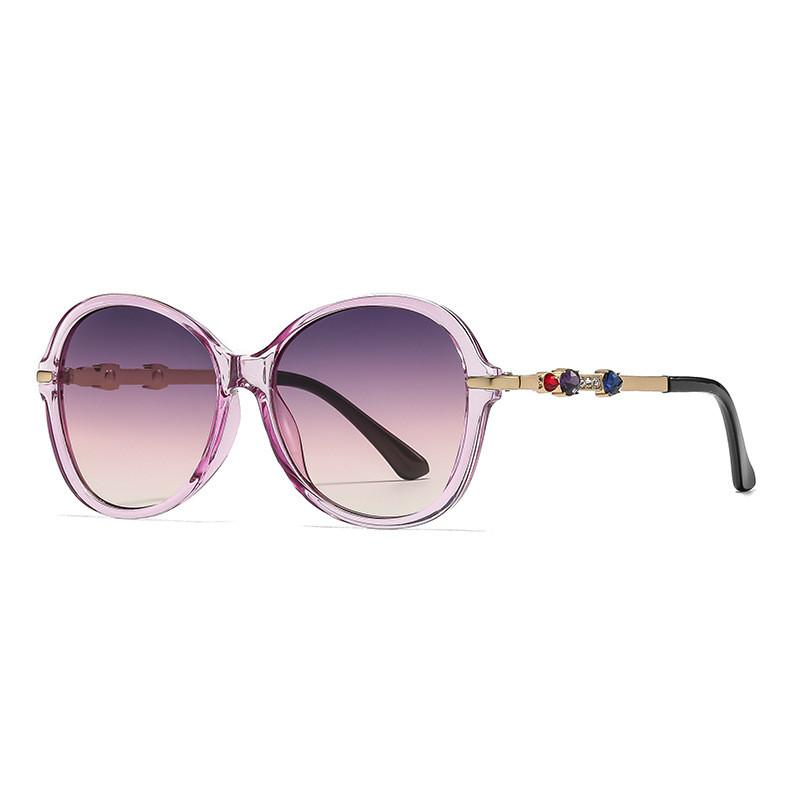 

Fashion Women Square Sunglasses With Uv400 Protection For Travel And Casual Wear Translucent Purple