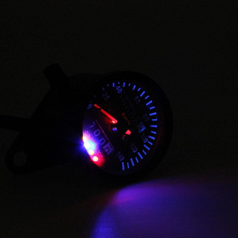 Motorcycle Dual Odometer Speedometer Motorcycle Tachometer Retro Instrument Black Motorcycle Modification Accessories
