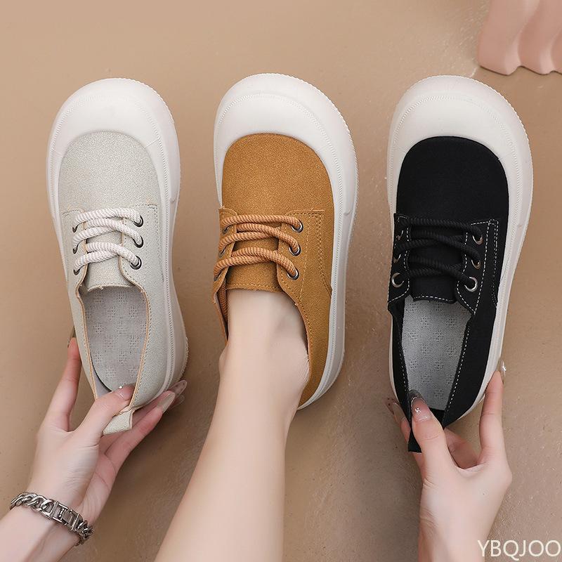 Women's thick soled height increasing shoes spring autumn new styles fashionable versatile simple comfortable shoes