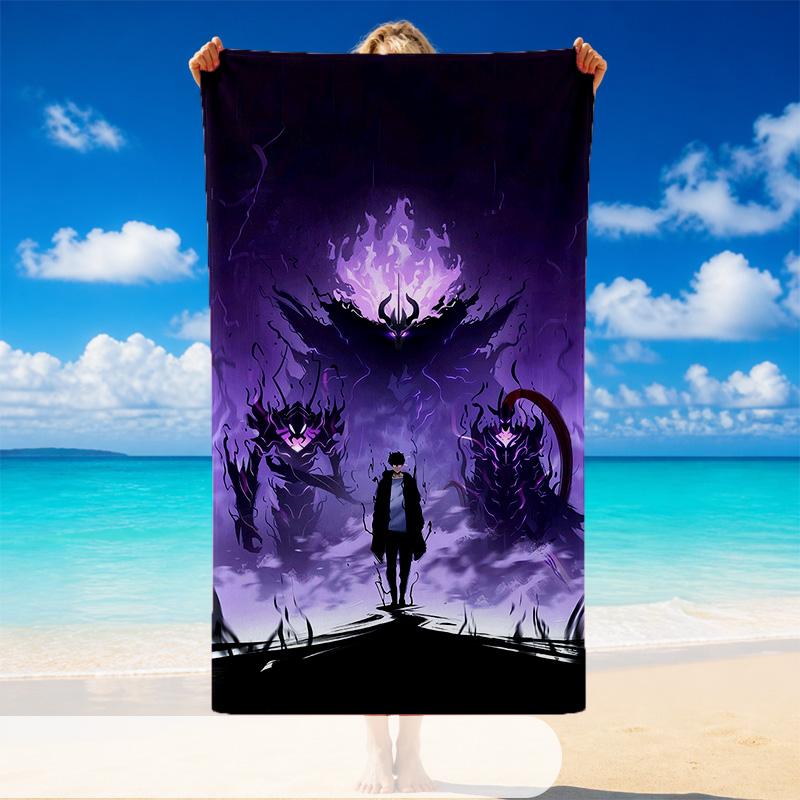 Solo Leveling Beach Towel, Soft Large Absorbent Towel For Beach Swimming Pool Travel Vacation