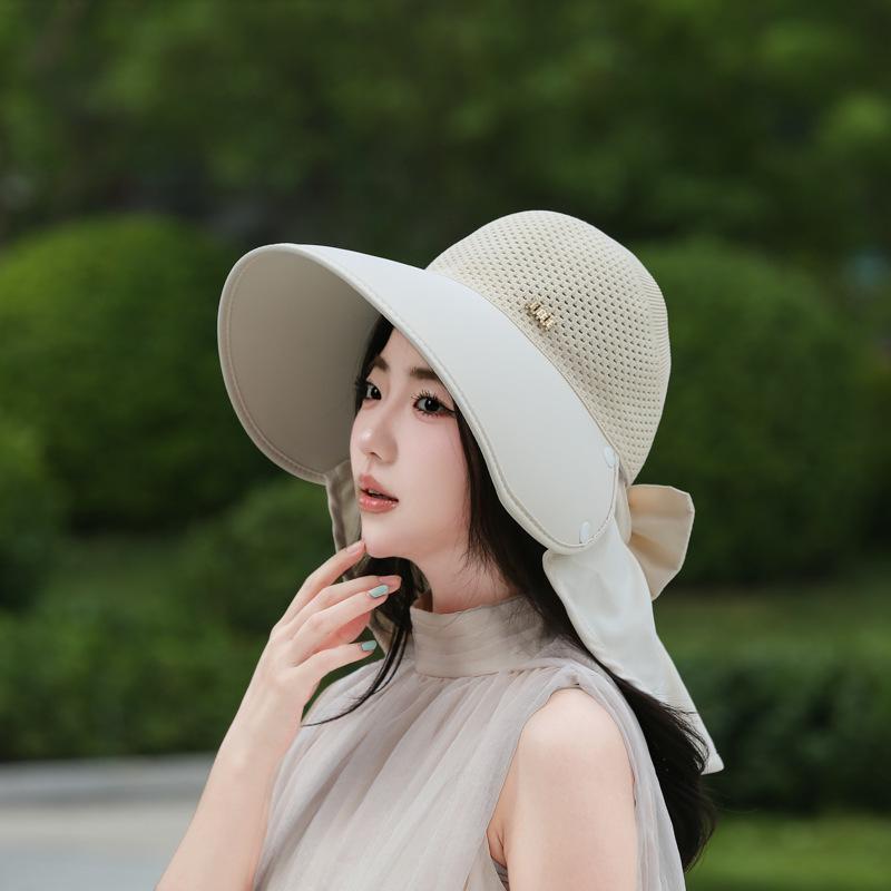 

Женская универсальная шляпа от солнца с шалью – Дышащая, с широкими полями, с открытым верхом для летних путешествий на открытом воздухе One Size грязно-белый