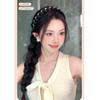 Stylish Rhinestones Braids Headband Non-Slip Fishtail Braid Hair Hoop Easy Wig Headband  Party