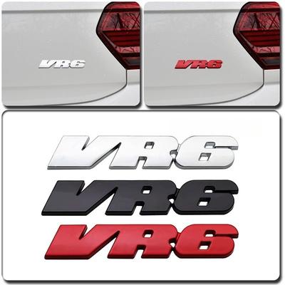3D Car Styling VR6 Emblem Metal Badge Sticker Body Rear Tailgate Decal Accessories For Golf GTI Passat R36 R32 CC Touareg