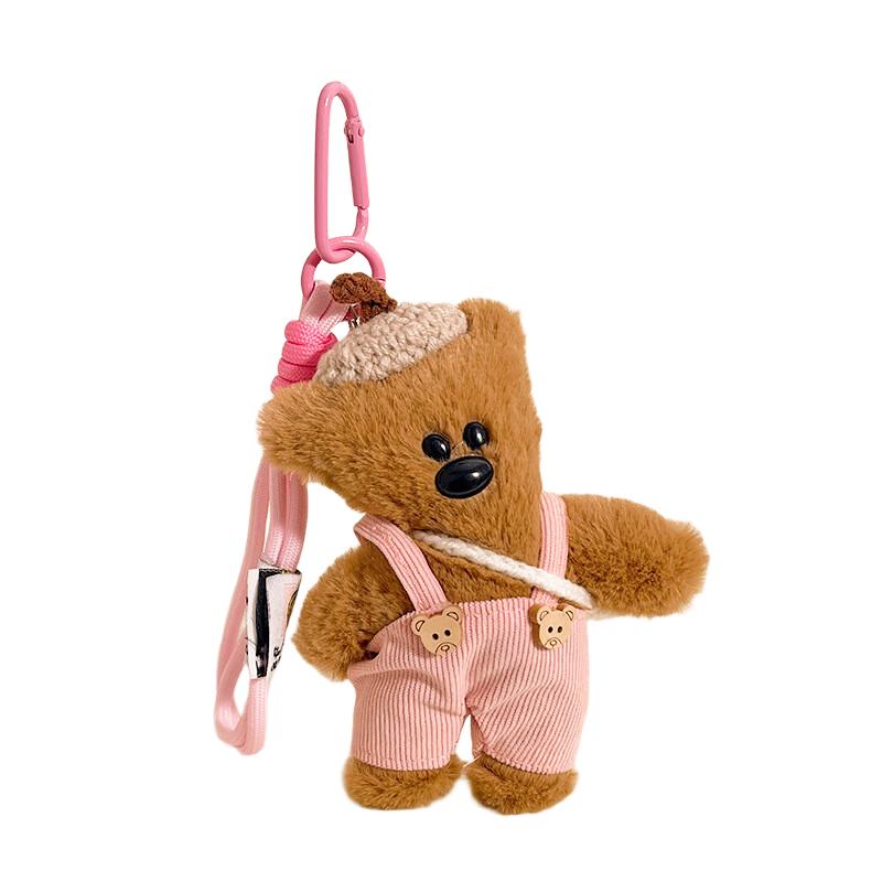 Brown Bear Plush keychain Luxury Bag Charm Cute Bear Keychain for Purse Handbags Bag Accessories Car Charms Teddy Bears Key Ring