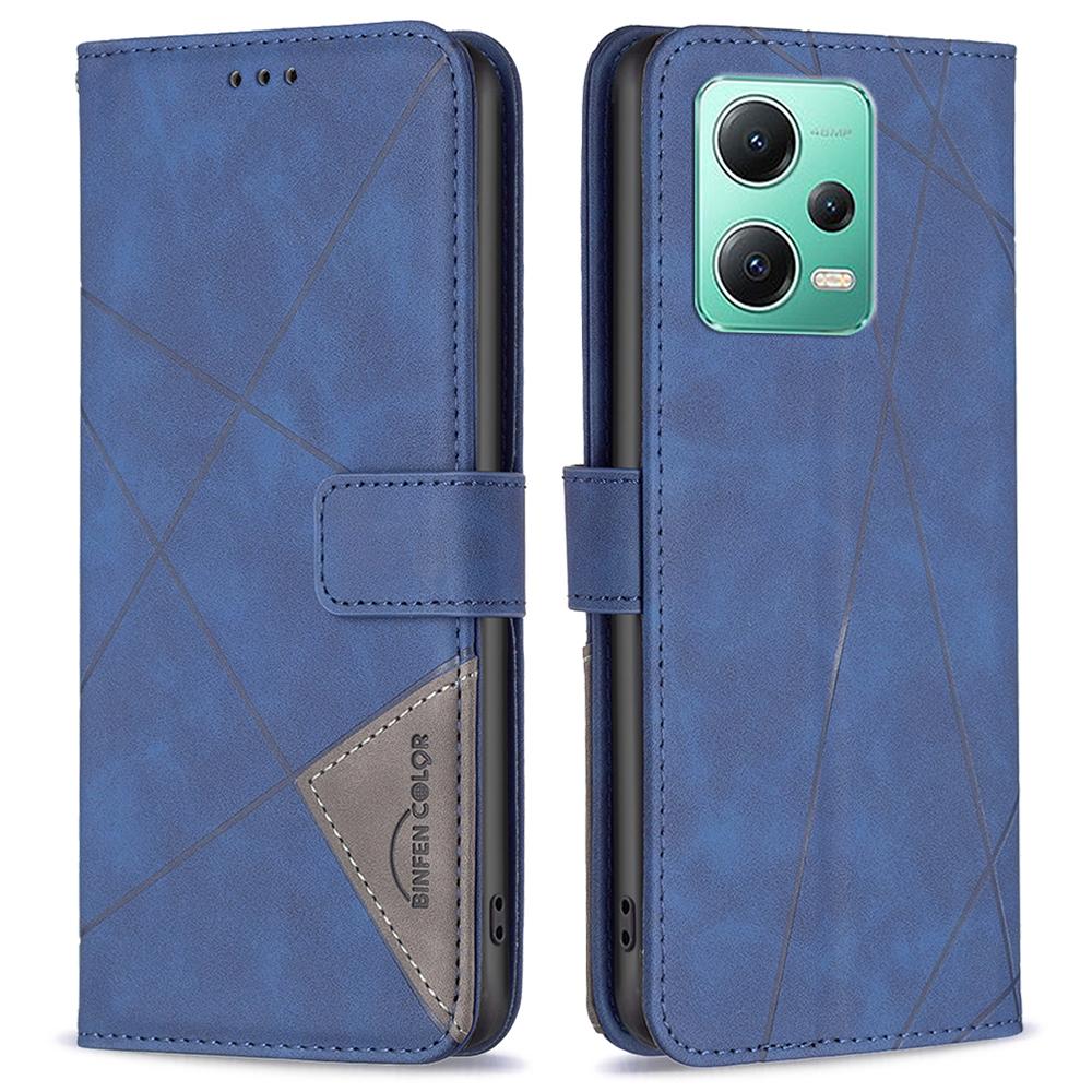 

BINFEN COLOR для Xiaomi Poco X5 5G/Redmi Note 12 5G (Глобальный)/(Индия)/(Китай) Чехол-кошелек с магнитной застежкой, кожаная подставка для телефона Blue
