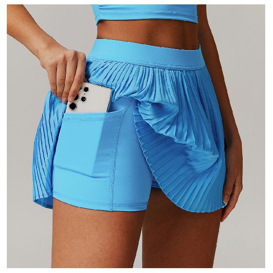 Cloud Inspired Breathable Short Skirt Covers Buttocks, Slimming Fitness Tennis Skirt, Anti Glare Yoga Short Skirt For Women