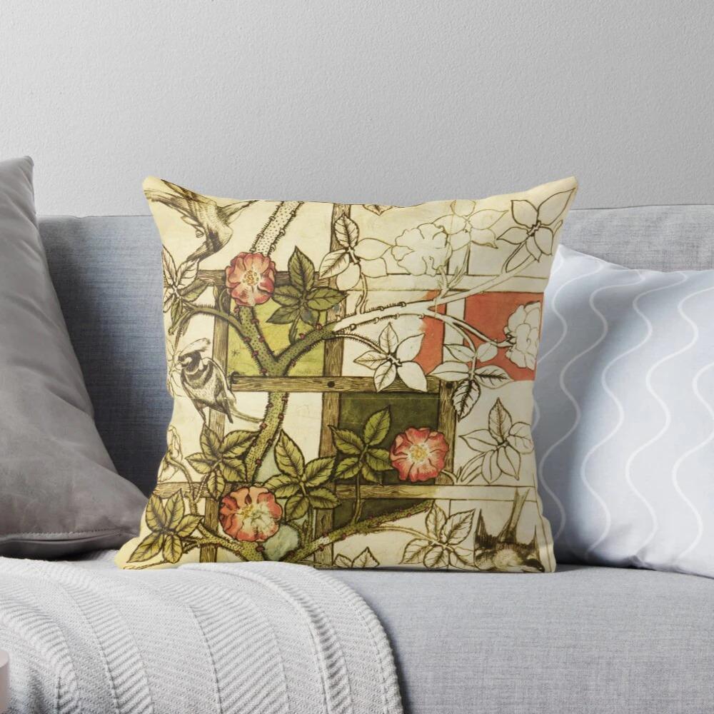 Federa Cuscino Arazzo Medievale Vintage Stampa Piatta 2D Pelle di Pesca Copricuscino da Lancio per Divano Soggiorno Decorazione Casa 45x45cm