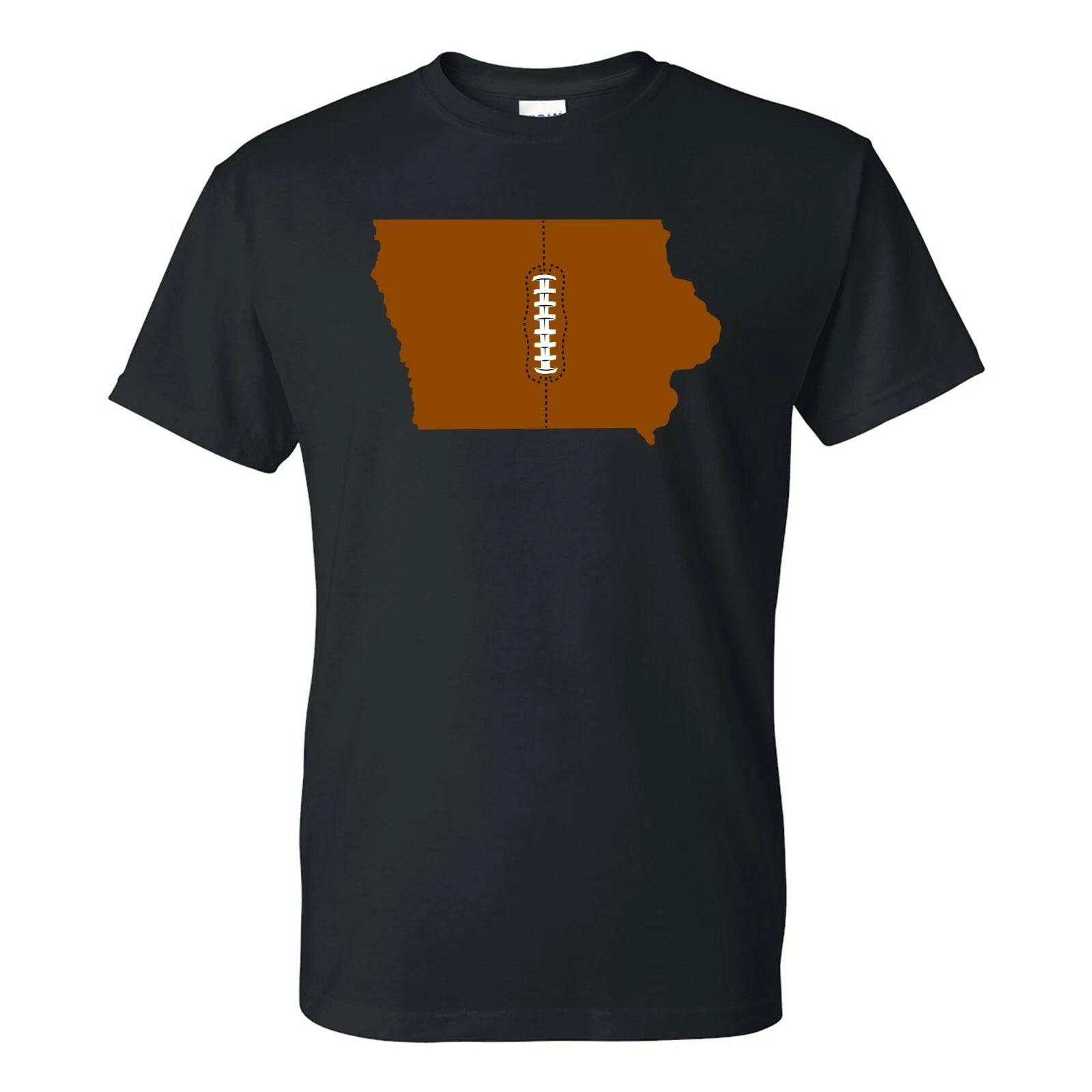 Iowa Football State Shape - Hometown Pride T Shirt 4XL