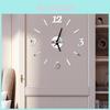 Premium Quality Diy Analog 3d Mirror Surface Large Number Wall Clock Sticker For Home Office Decor