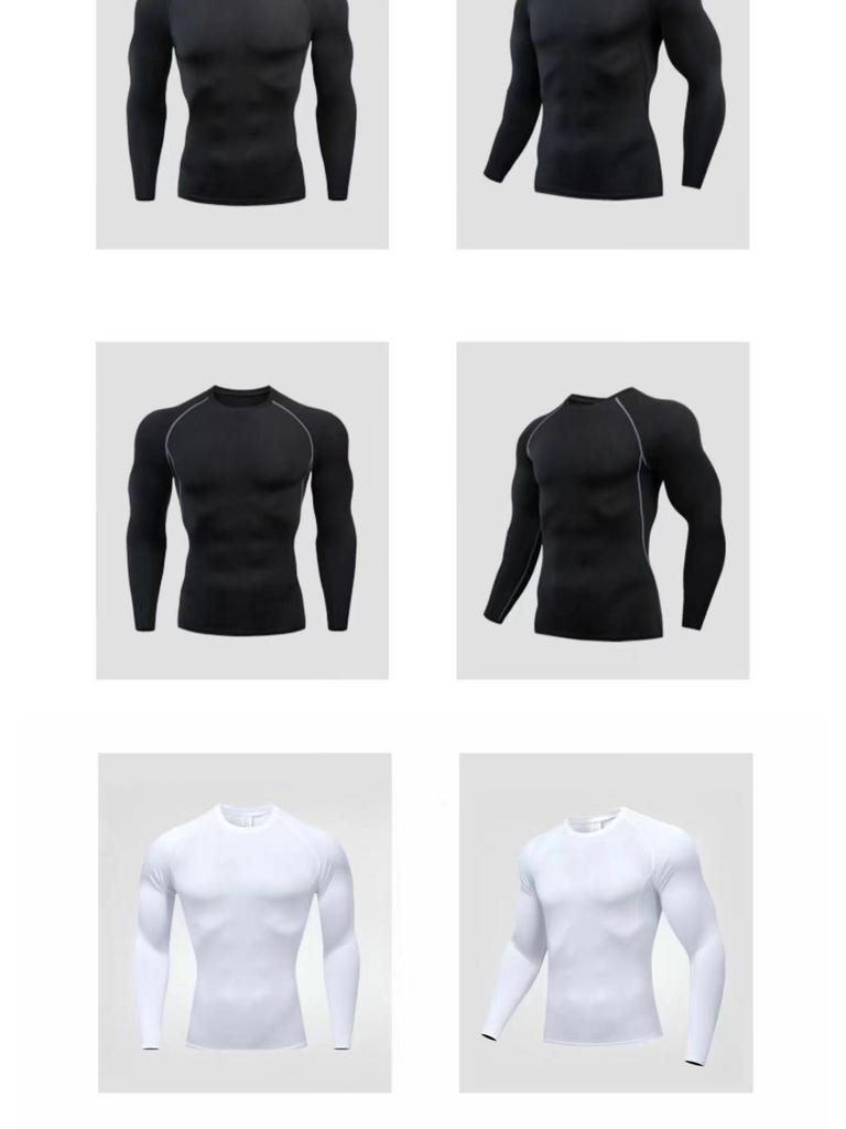 PRO Men's Quick-Dry Breathable Compression Long & Short Sleeve Fitness Running T-Shirt