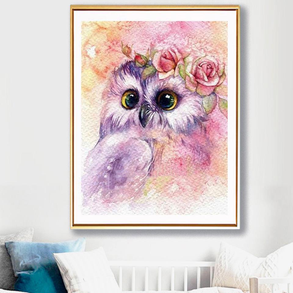 Full Round/Square 5D Diy Diamond Painting Beautiful Owl Embroidery Full Lay Cross Stitch Kits Home Decor Handmade Gift