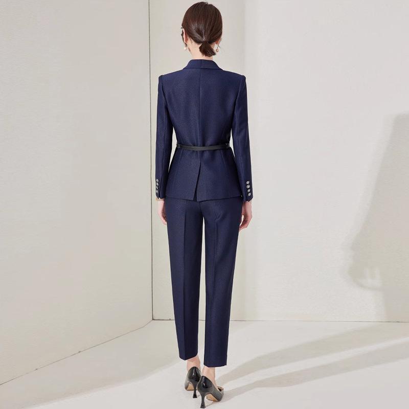 Aishangchen Navy Blue Professional Suit – Elegant Style for Hotel Reception & Sales Department