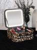 Makeup Bag with Mirror and Lights 3 Colors Dimmable LED Make Up Case, Cosmetic Organizer Accessories Makeup  Train Case LEOPARD