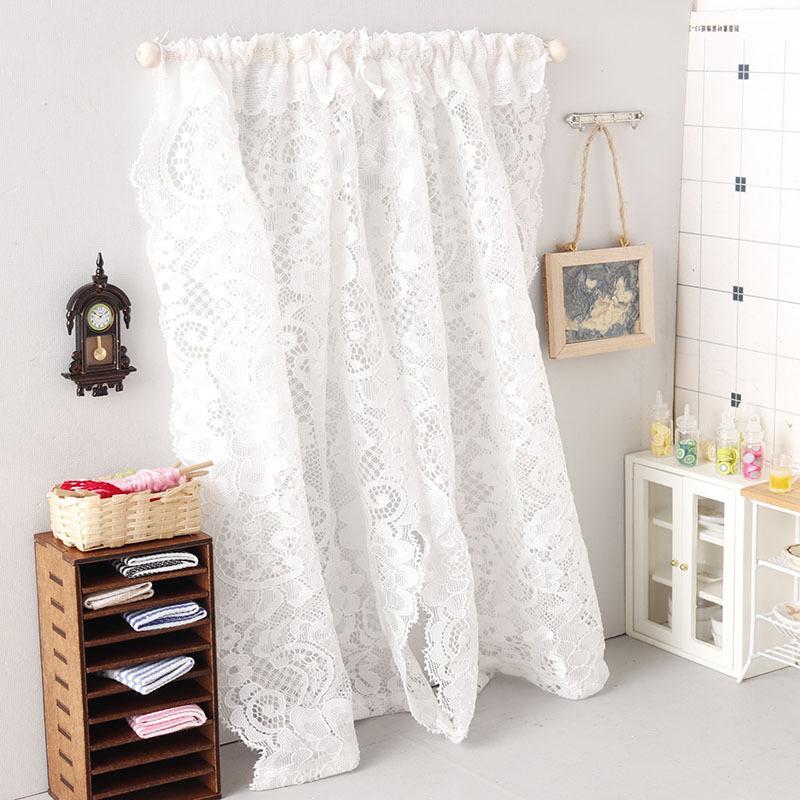 1/12 Puppenhaus Miniatur Spitzengardine Puppen Heim Schlafzimmer Möbel Dekor Spielzeug Puppenhaus Zubehör Mikroszene Foto Requisiten