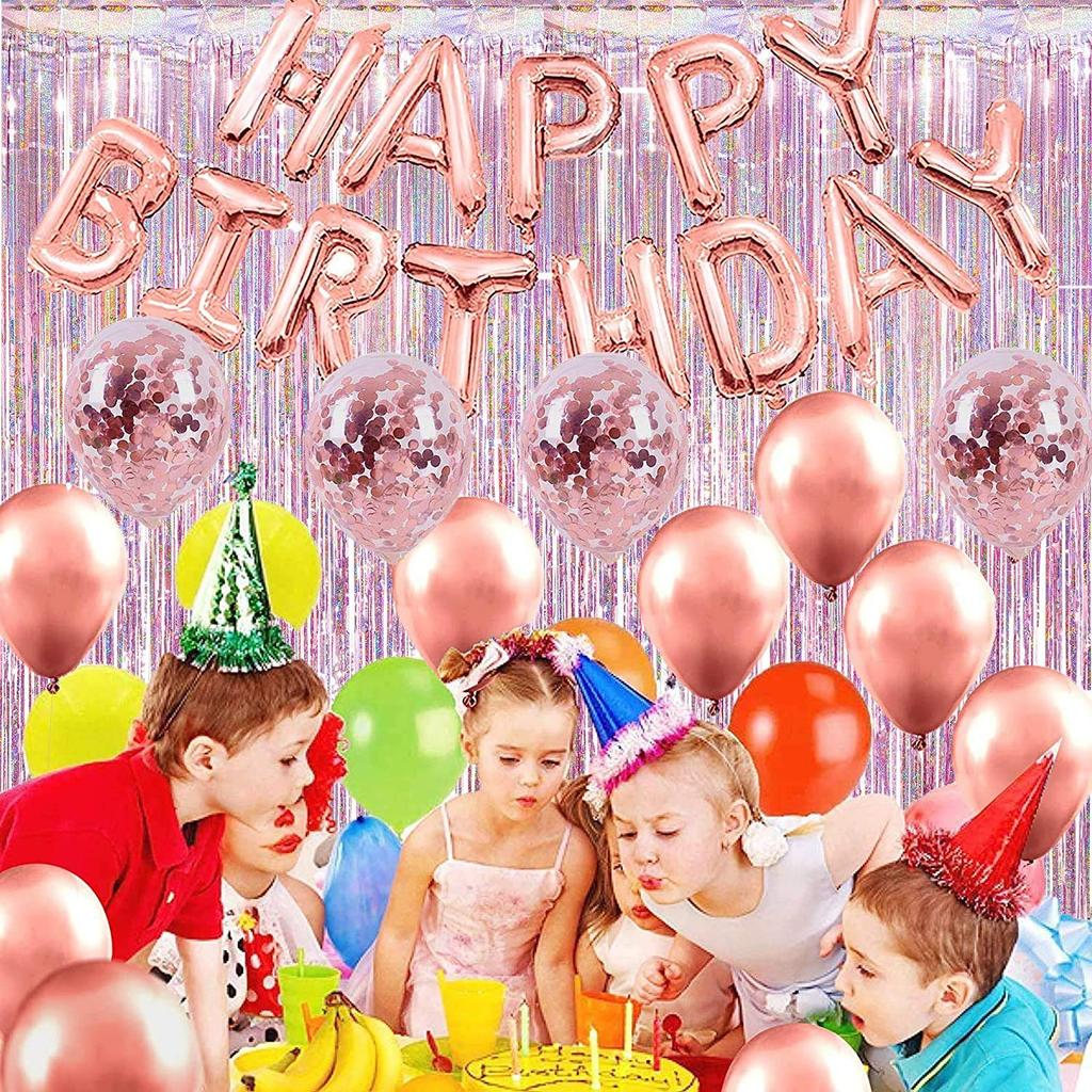 Set of 2 BRAVESHINE Tassel Sparkly Bright Birthday 100cm X Birthday Birthday Party Party Decorations Curtains, Background, Shine, Decorations, 250cm,