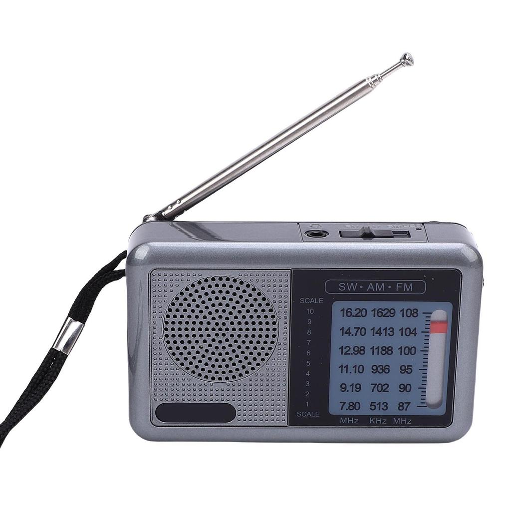 Portable AM FM SW Radio for Elderly HiFi Full Band USB Rechargeable Battery Operated Portable Radio for Home Outdoor