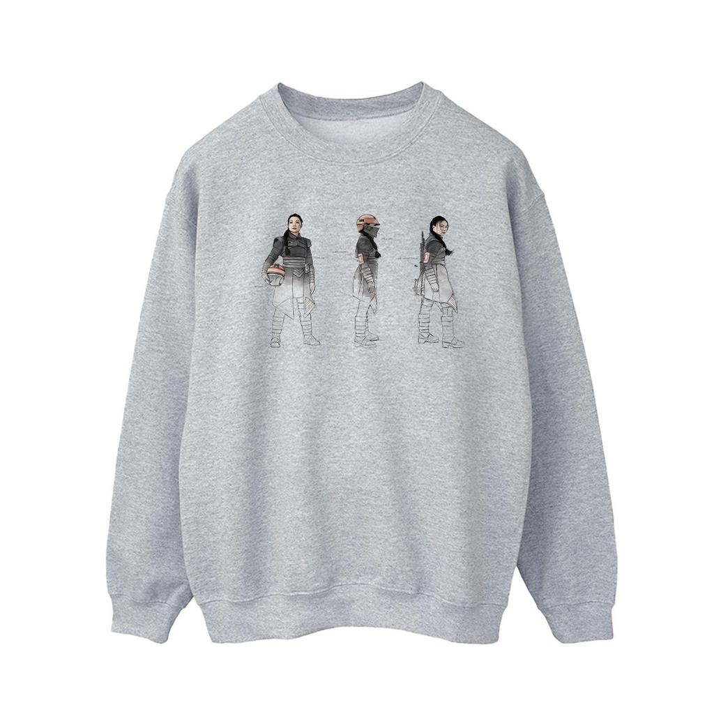 Star Wars Mens The Book Of Boba Fett Fennec Painted Concept Sweatshirt