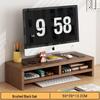 Wooden Monitor Riser with Storage Shelf