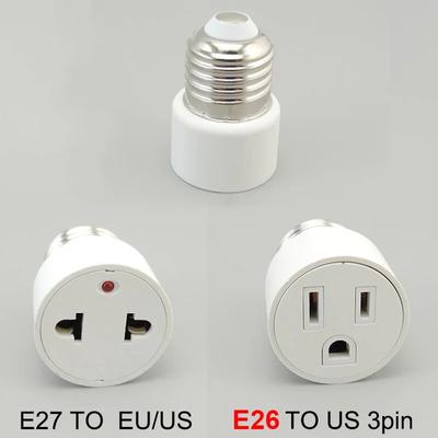 100–240 V E26/E27-Glühbirne auf US/EU-Stecker, Leuchtensockel, Lampensockel-Adapter, Konvertieren von E27-Sockel in regulären Q1