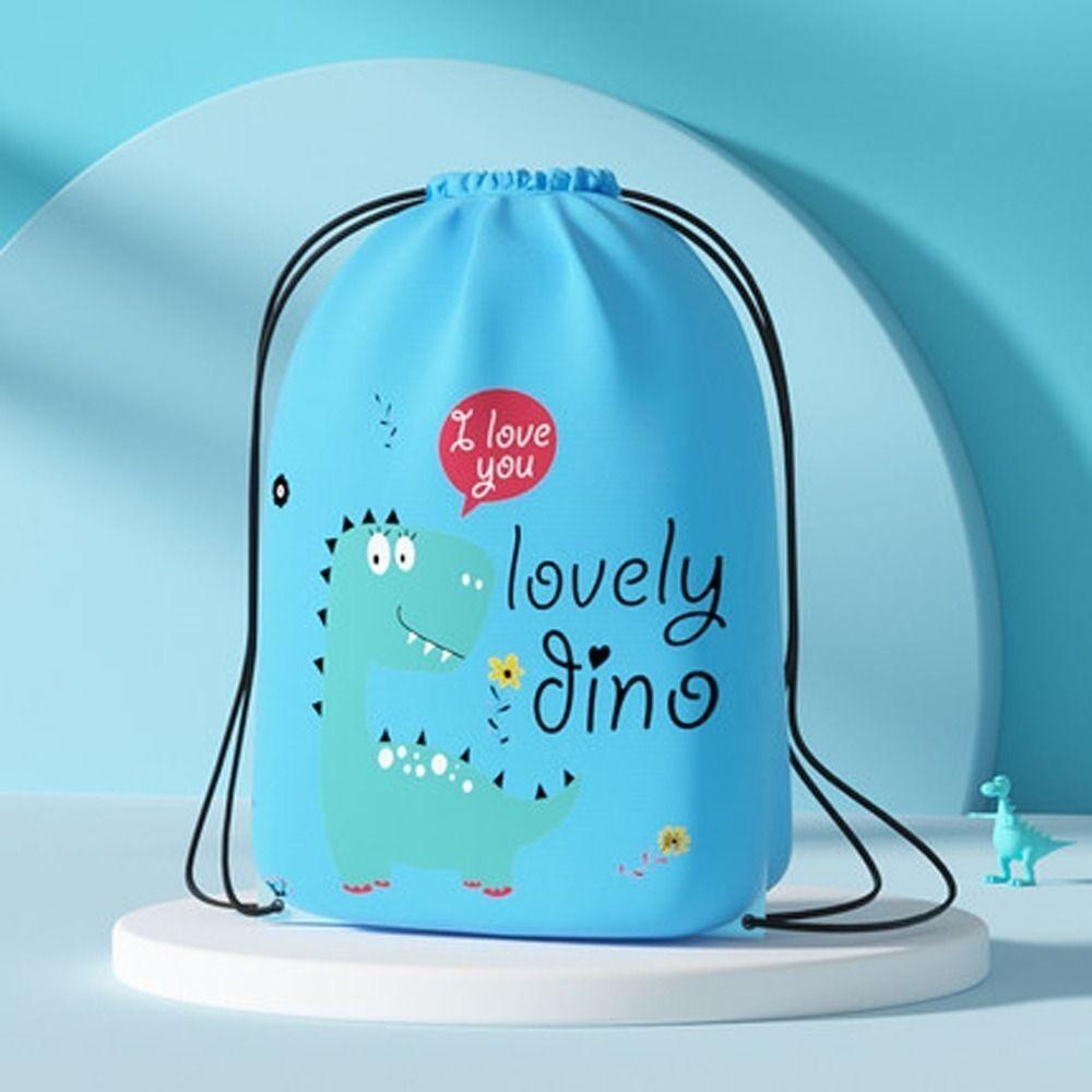 Dinosaur Children's Swimming Bag Waterproof Sports Drawstring Pouch Portable Pool Beach Dinosaur Children's Swimming Storage Bag