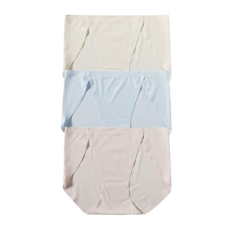 CINOON 3Pcs/Lot Women s Sexy Low-Rise Underpants Solid Color High-Cut Briefs Thin & Breathable Bare-Sensation Fitted Panties L