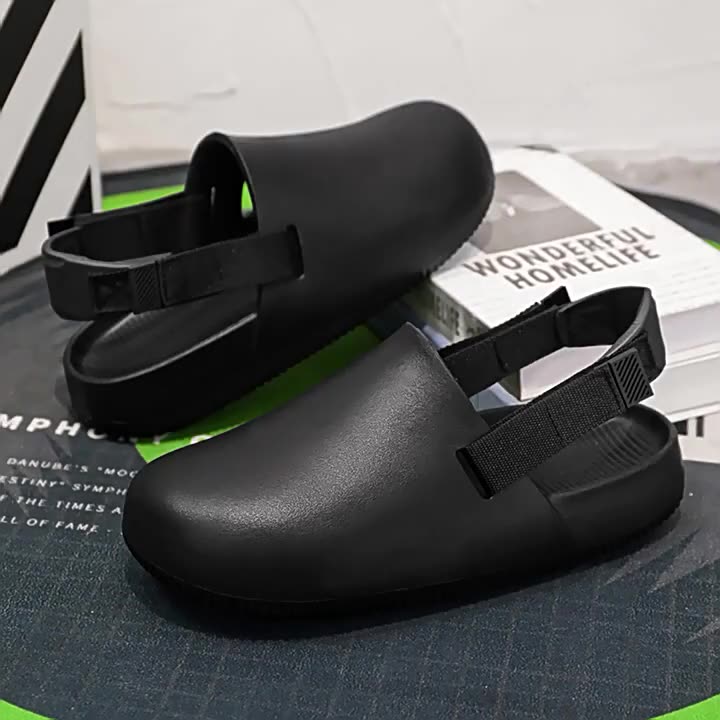 Sommer Clogs Herren Hausschuhe Herren Flache Pantoletten Strandsandalen Schnelltrocknende Wasserschuhe Arbeit Casual Garten Leichte Hausschuhe