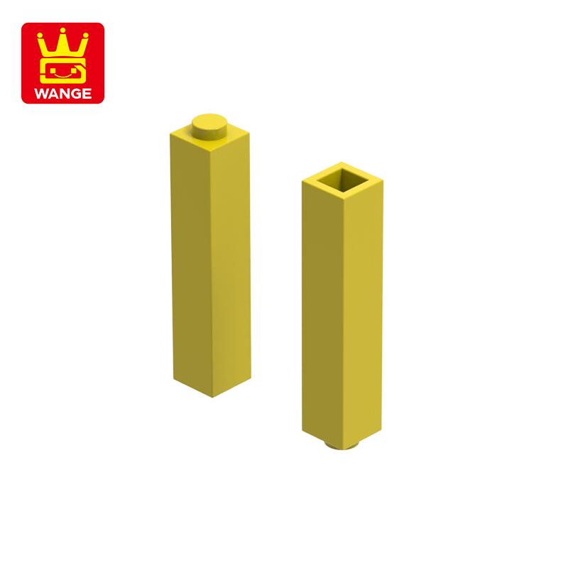Non-Toxic 64Pcs/Lot 14716W 1X1X4 Pillar 1Dot Building Block Color Accessories Compatible With Brick Diy Children'S Toy Assembly Gift Box