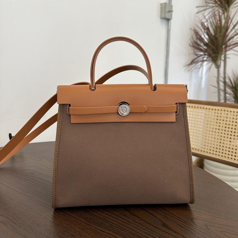 2026 / Nuova Collezione 2531 Pelle Con Tela E Borsa In Pelle Borsa A Mano Singola Spalla Borsa A Tracolla Vera Pelle Con Borsa In Stoffa