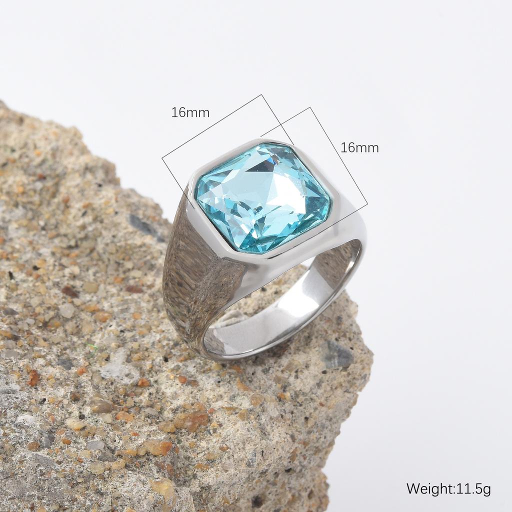 Men's/Women High Quality 316LStainless Steel Onyx Party Rings Fashion Trend Titanium Steel Ring  Jewelry