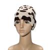 Autumn and winter new cow pattern jacquard knitted hat student crimped cold hat warm acrylic wool hat female Korean version