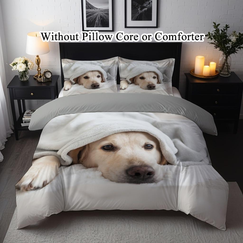 Cute Dogs Bedding Set 3D Printed Duvet Cover Set Twin Size Room Decorations Single Twin Queen Size Bed Cover For Bedroom Home