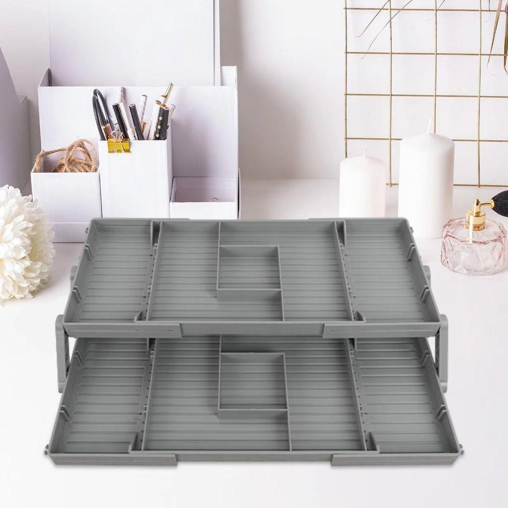 Faltbarer Make-up-Schubladen-Organizer Zusammenklappbarer erweiterbarer Schubladen-Organizer Schminktisch-Organizer
